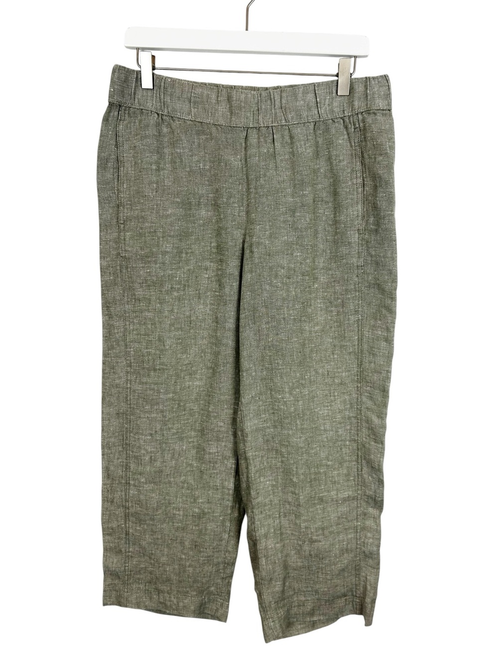 J. Jill Pure Jill Linen Pants Women's Size Small in Heathered Green